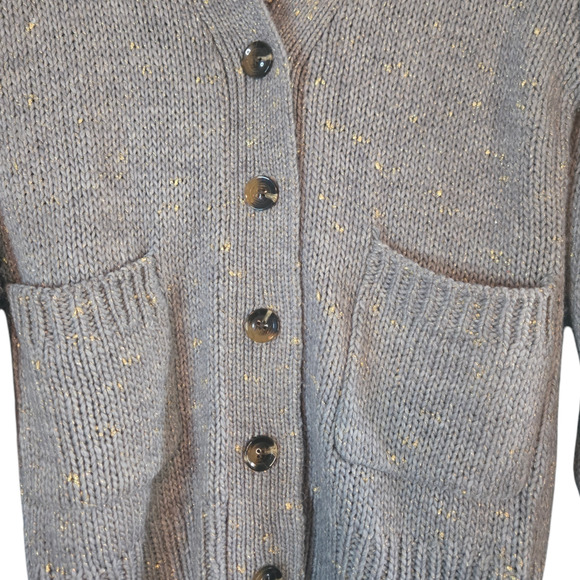 Who What Wear Cardigan Size XS Gray and Gold - Picture 3 of 5